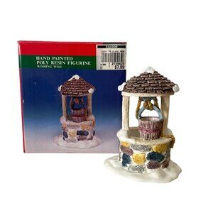 Vintage Lemax Stone Wishing Well Christmas Village Accessory Caldor Made Taiwan